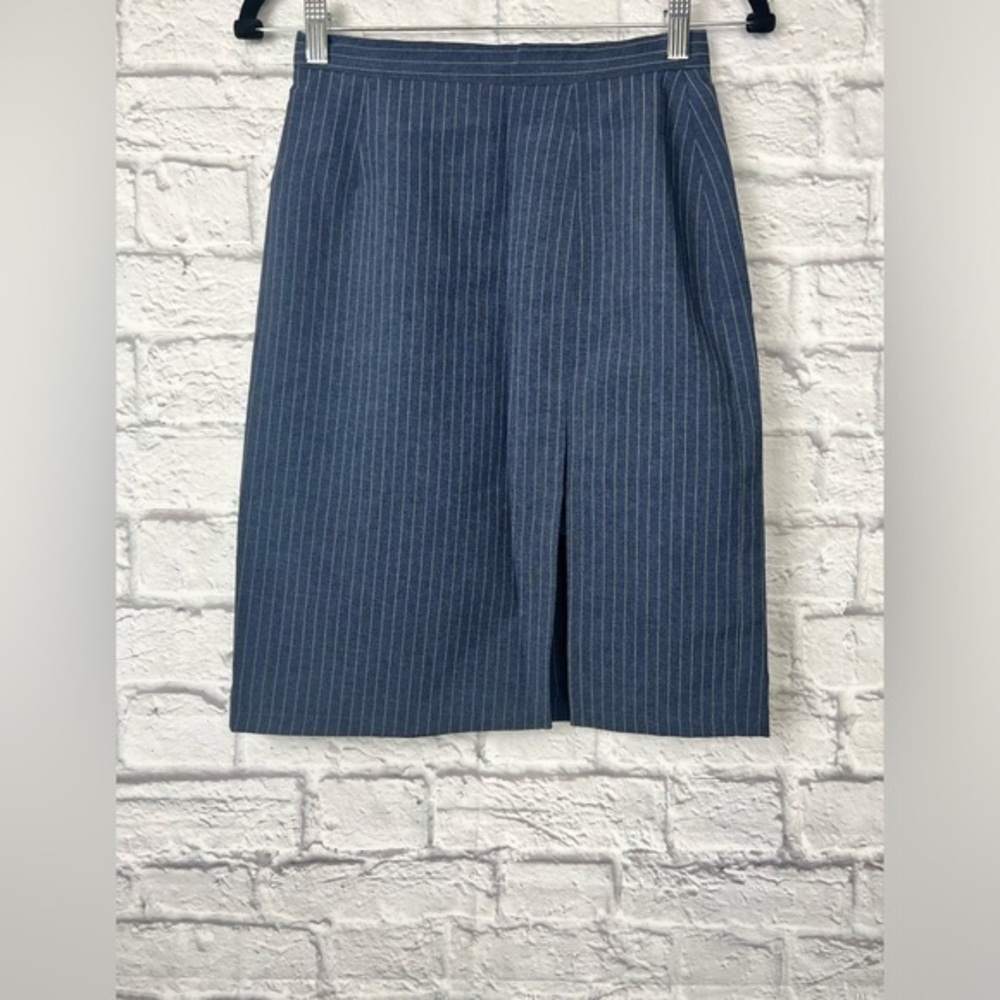 Dior Navy Pinstripe Pencil Skirt